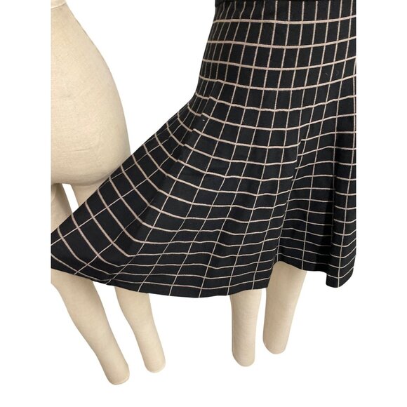 Vintage Y2K Carmen Marc Valvo Womens M Grid Pattern Skirt 80% Rayon 20% Nylon - Picture 3 of 9